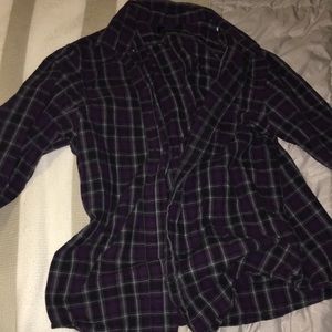 American Eagle purple plaid